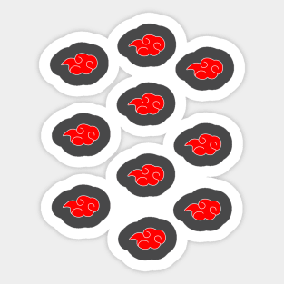 cloud red Sticker